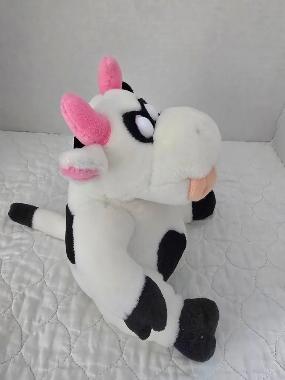 Just For Laughs Animated Moo Mad Cow Plush Laughs Vibrates Y2K EUC 